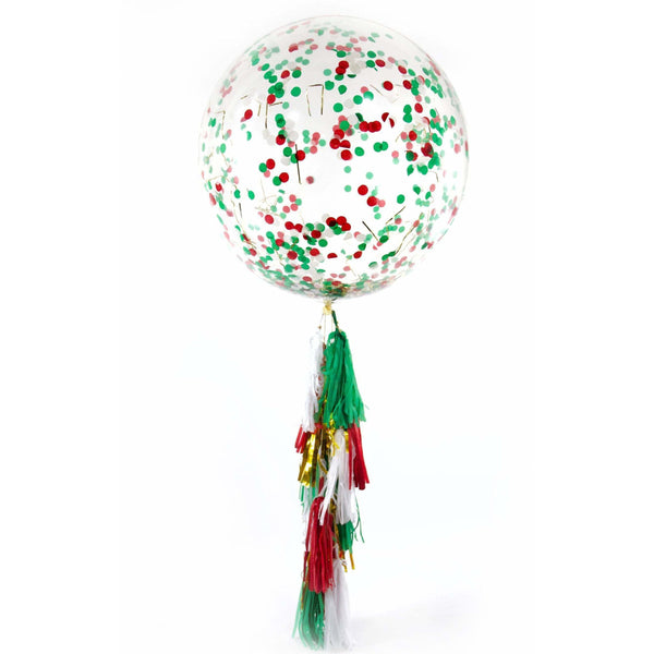 36” Mistletoe Kisses Confetti Balloon, Decorative Balloons, Jamboree 