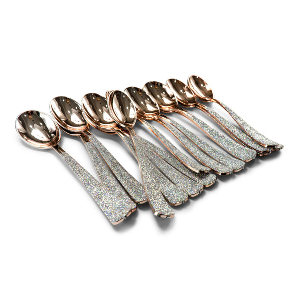Holographic Glittered Rose Gold Spoon, , Jamboree 