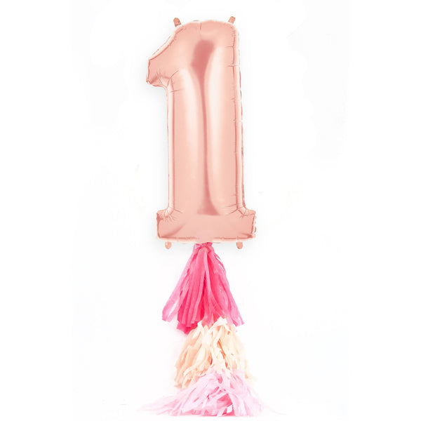 40” Rose Gold Number 1 Balloon, Number Balloons, Jamboree 