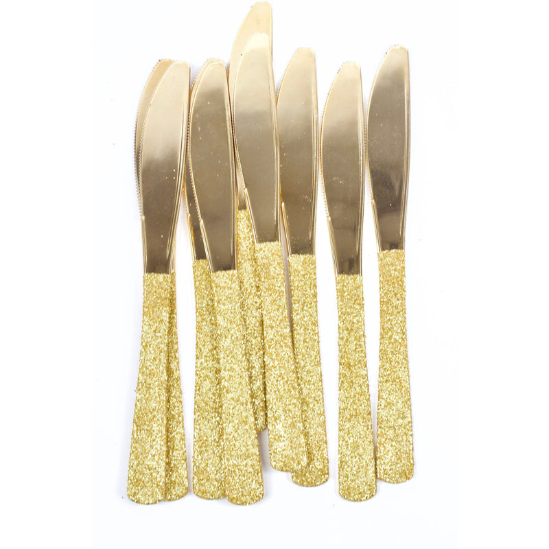 Gold Glittered Gold Knife, Tableware, Jamboree 