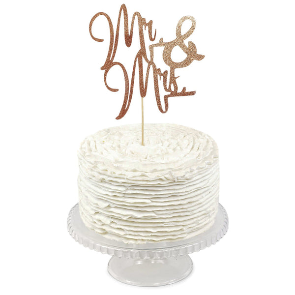 Rose Gold 'Mr & Mrs' Cake Topper, Cake & Cupcake Toppers, Jamboree 
