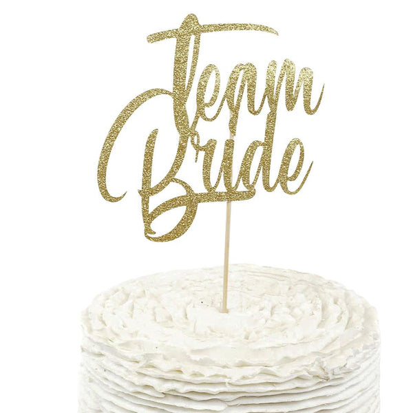 Gold 'Team Bride' Cake Topper, Cake & Cupcake Toppers, Jamboree 
