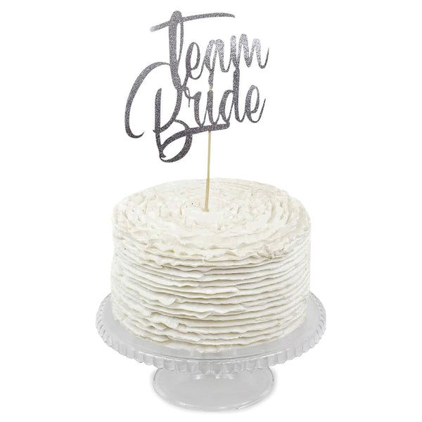 Silver 'Team Bride'  Cake Topper, Cake & Cupcake Toppers, Jamboree 