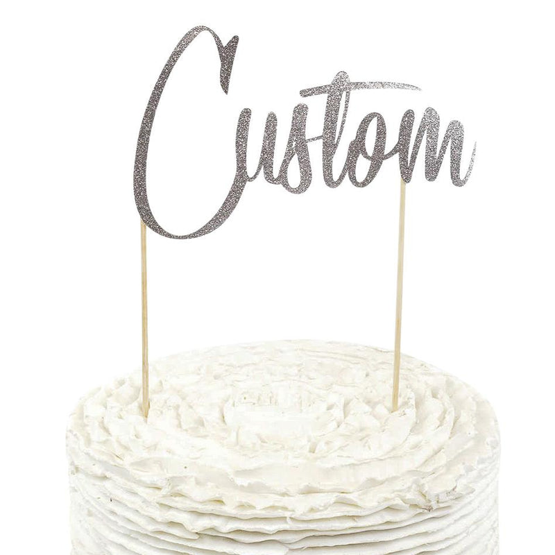Silver Custom Cake Topper, Cake & Cupcake Toppers, Jamboree 
