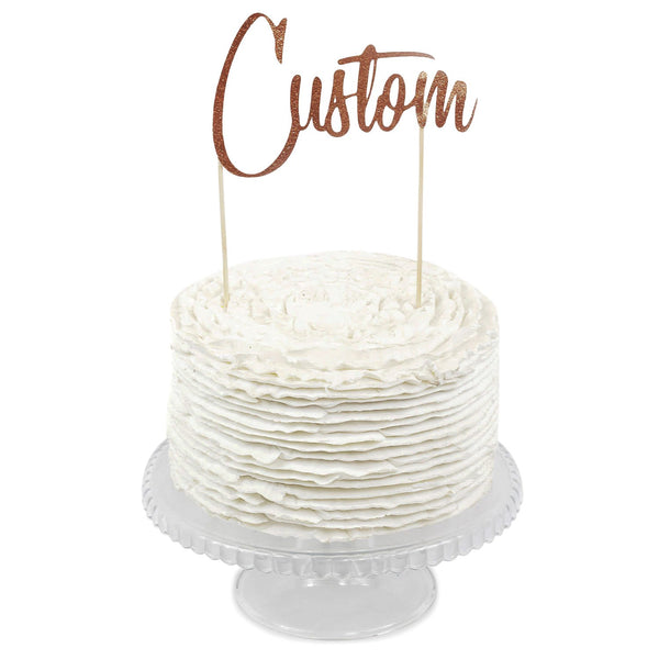 Rose Gold Custom Cake Topper, Cake & Cupcake Toppers, Jamboree 