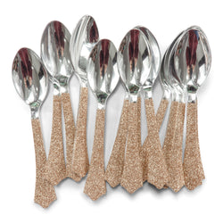 Rose Gold Glittered Silver Spoon, Tableware, Jamboree 