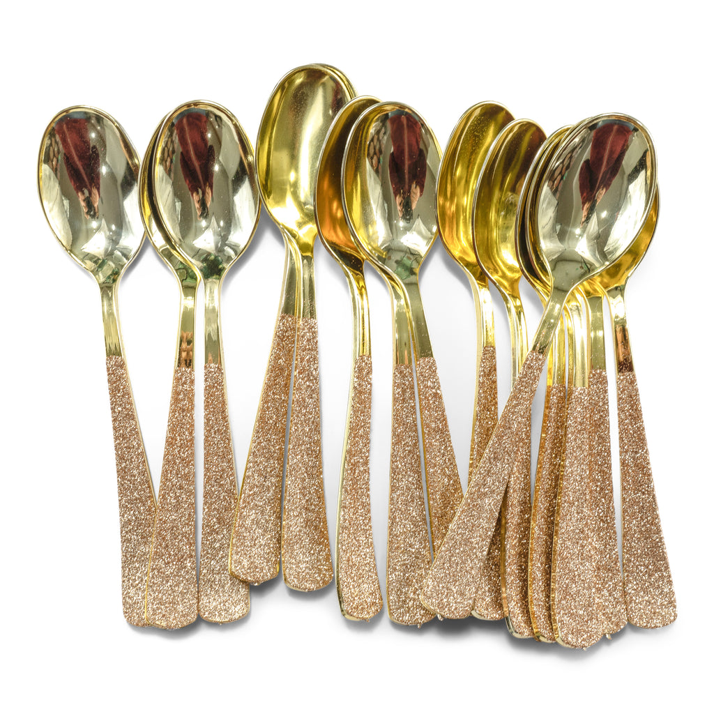 GOLDIES pasta spoon, matt gold