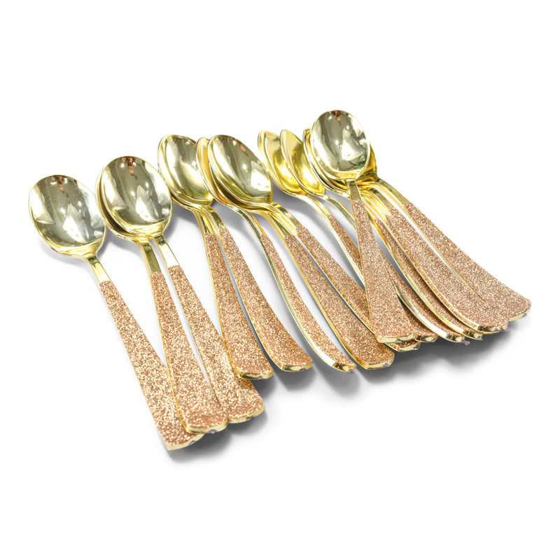 Rose Gold Glittered Gold Spoon, Tableware, Jamboree 