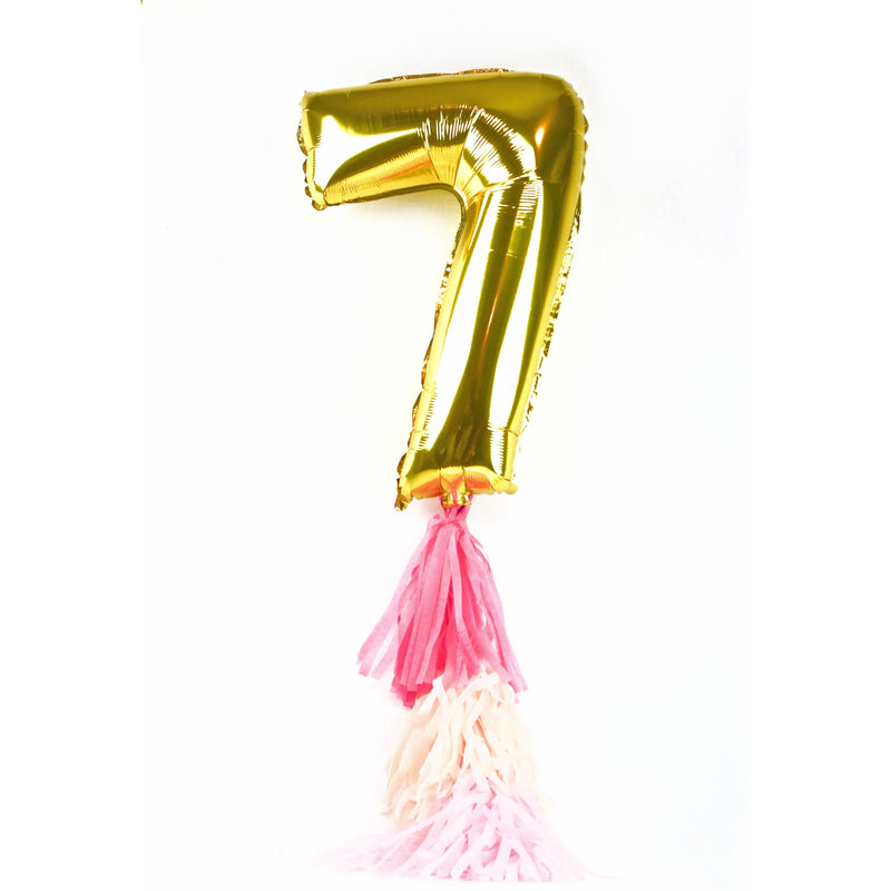 40” Gold Number 7 Balloon, Number Balloons, Jamboree 