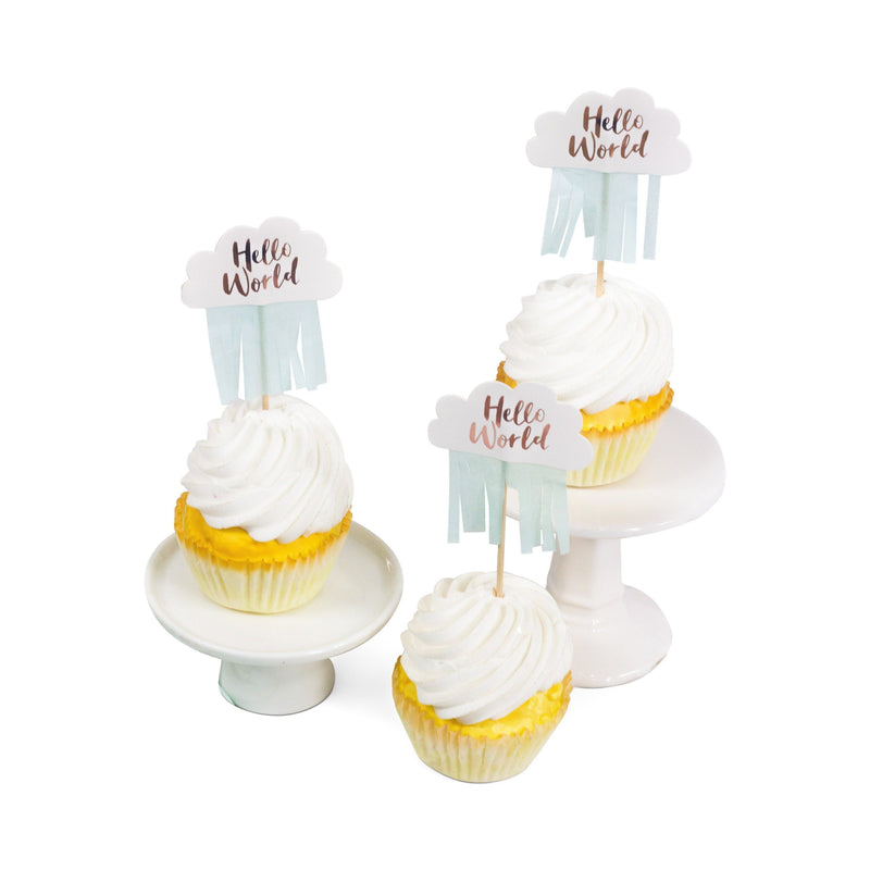 10pc Hello World Cupcake Toppers, Cake & Cupcake Toppers, Jamboree 