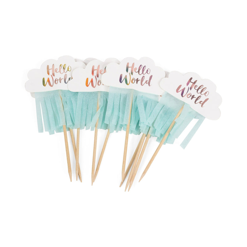 10pc Hello World Cupcake Toppers, Cake & Cupcake Toppers, Jamboree 
