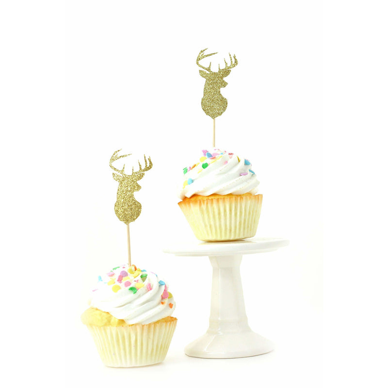 Buck Gold Glitter Cupcake Toppers, Cake & Cupcake Toppers, Jamboree 