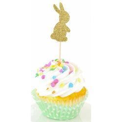 Bunny Gold Glitter Cupcake Toppers, Cake & Cupcake Toppers, Jamboree 