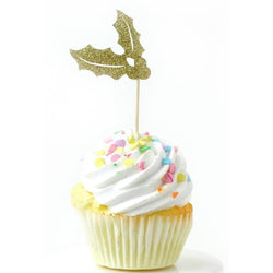 Holly Gold Glitter Cupcake Toppers, Cake & Cupcake Toppers, Jamboree 