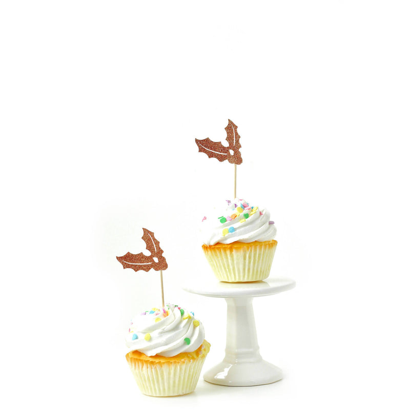 Holly Rose Gold Glitter Cupcake Toppers, Cake & Cupcake Toppers, Jamboree 