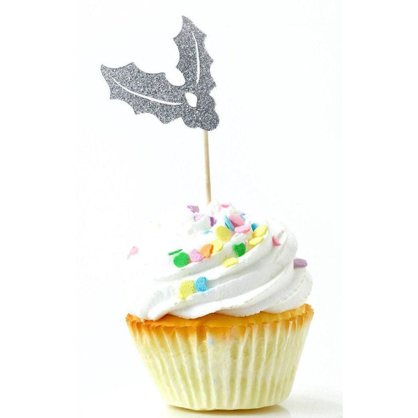 Holly Silver Glitter Cupcake Toppers, Cake & Cupcake Toppers, Jamboree 