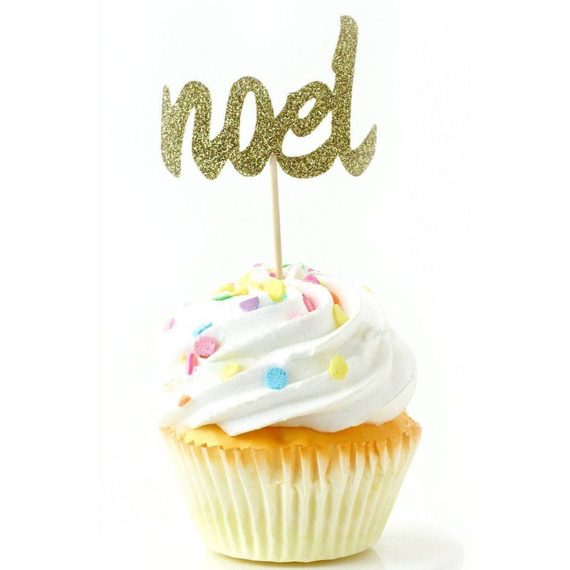 Noel Gold Glitter Cupcake Toppers, Cake & Cupcake Toppers, Jamboree 