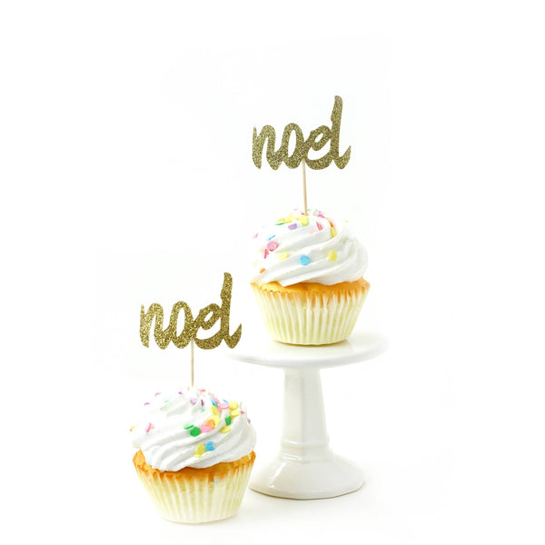 Noel Gold Glitter Cupcake Toppers, Cake & Cupcake Toppers, Jamboree 
