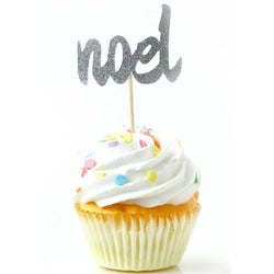 Noel Silver Glitter Cupcake Toppers, Cake & Cupcake Toppers, Jamboree 