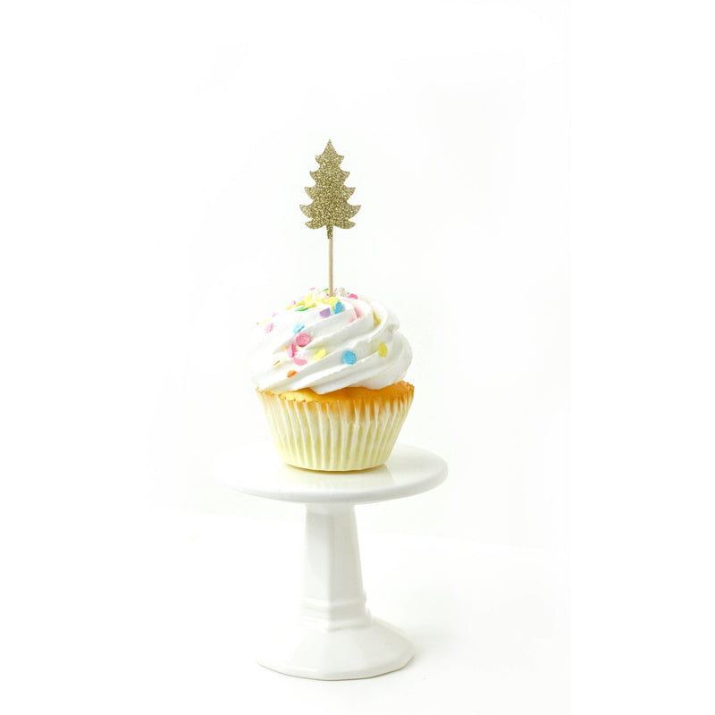 Pine Tree Gold Glitter Cupcake Toppers, Cake & Cupcake Toppers, Jamboree 