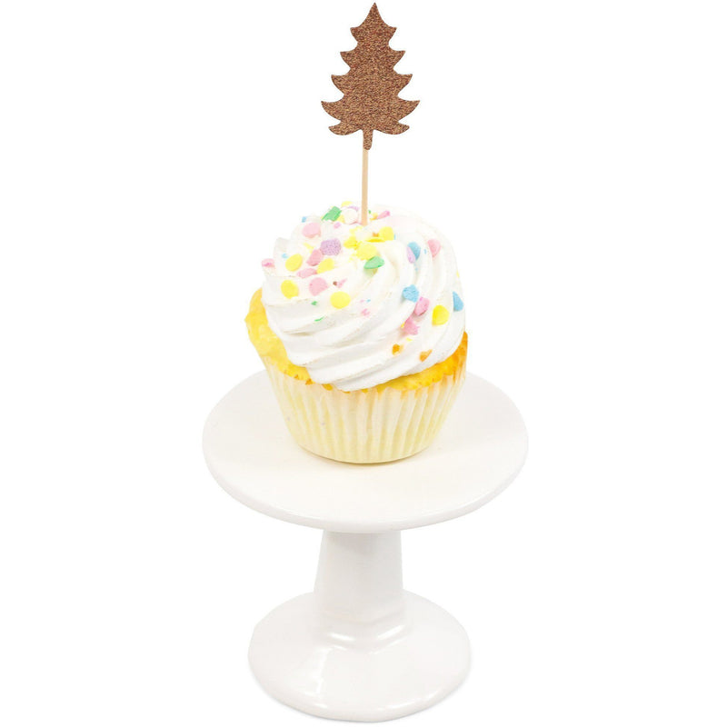 Pine Tree Rose Gold Glitter Cupcake Toppers, Cake & Cupcake Toppers, Jamboree 