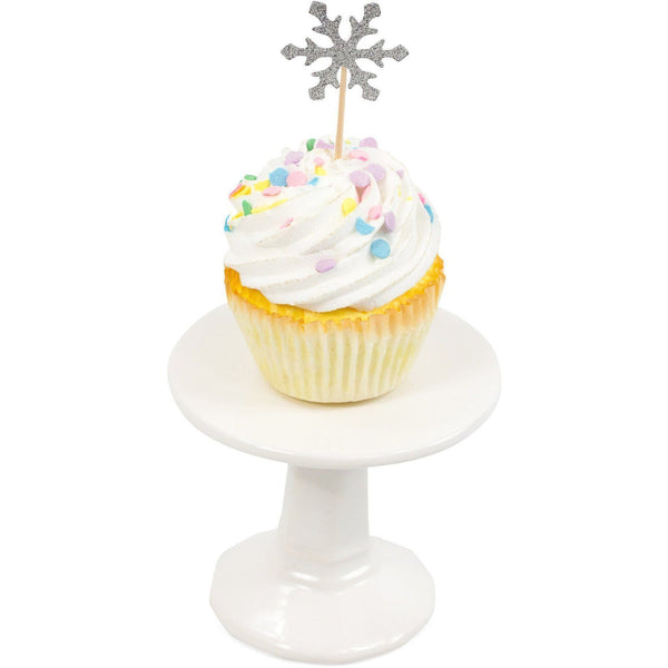 Snowflake Silver Glitter Cupcake Toppers, Cake & Cupcake Toppers, Jamboree 