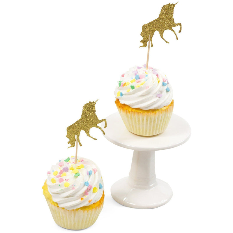 Unicorn Gold Glitter Cupcake Toppers, Cake & Cupcake Toppers, Jamboree 