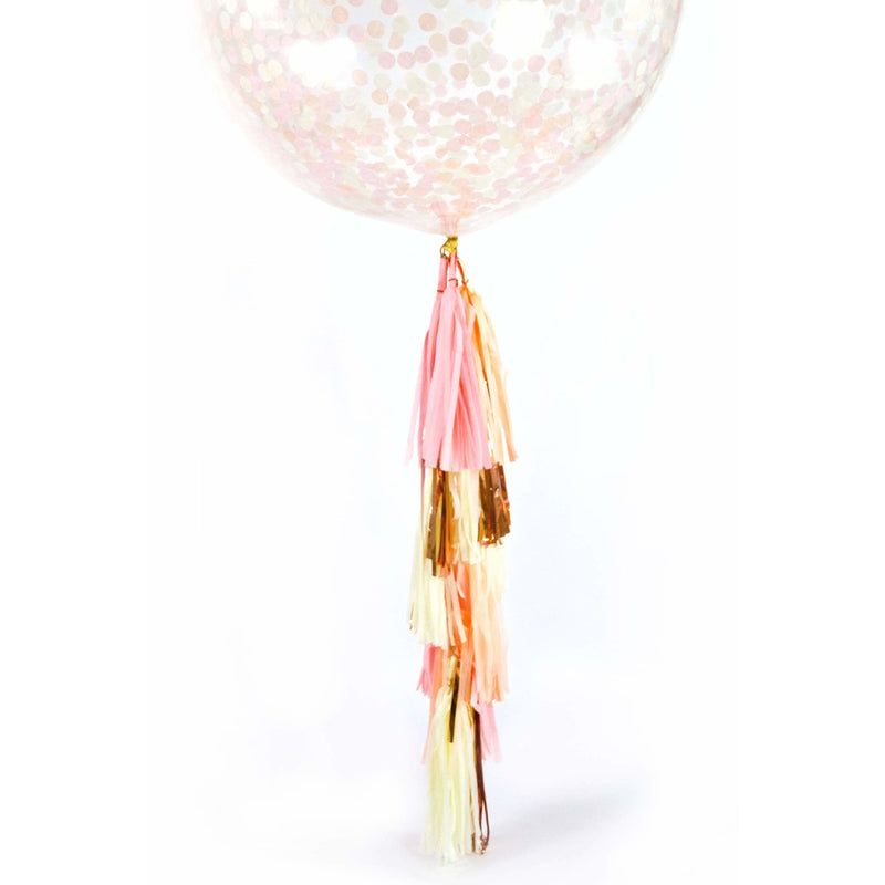 36” Blushing Peony Confetti Balloon, Decorative Balloons, Jamboree 