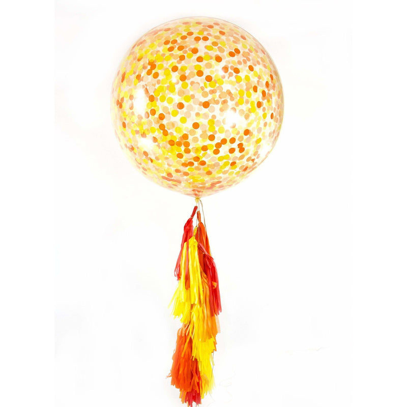 36” Caribbean Sunset Confetti Balloon, Decorative Balloons, Jamboree 