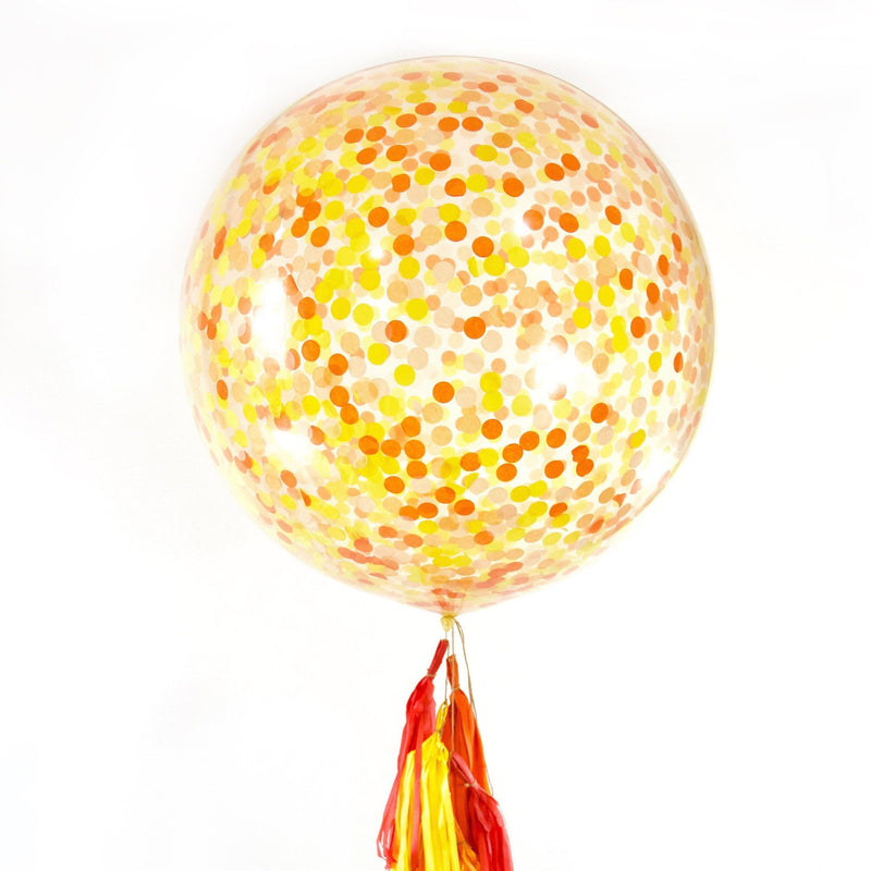 36” Caribbean Sunset Confetti Balloon, Decorative Balloons, Jamboree 