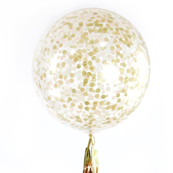 36” Champagne Kisses Confetti Balloon, Decorative Balloons, Jamboree 
