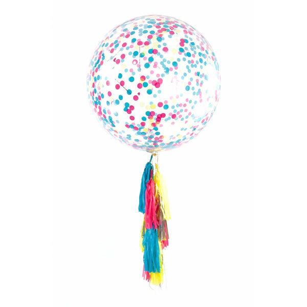 Jumbo Confetti Balloon & Tassel Tail - RED WHITE BLUE – Adelyne's Boutique  & Gifts