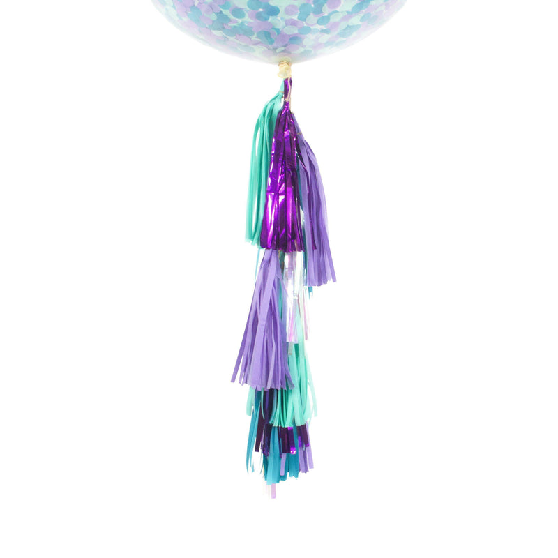 36” Mermaid Tales Confetti Balloon, Decorative Balloons, Jamboree 