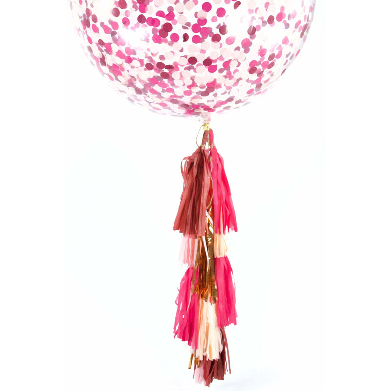36” Pretty N' Pink Confetti Balloon, Decorative Balloons, Jamboree 