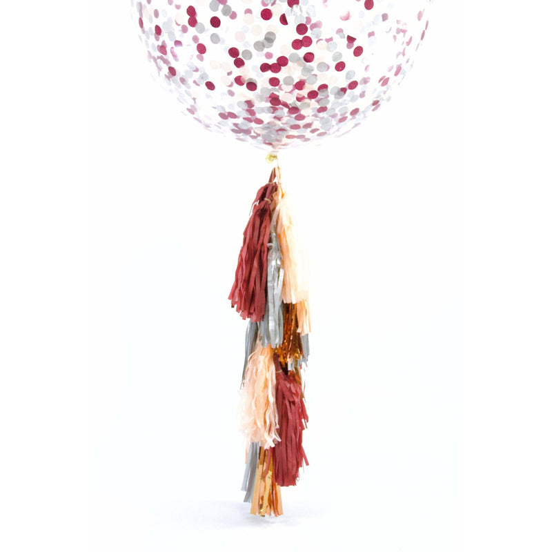 36” Red Velvet Confetti Balloon, Decorative Balloons, Jamboree 