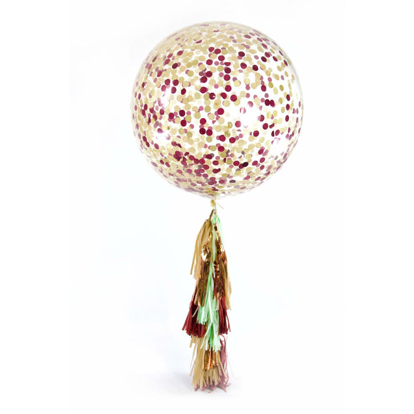 36” Rustic Christmas Confetti Balloon, Decorative Balloons, Jamboree 