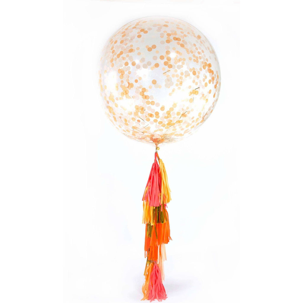  36 Coastal Cruiser Confetti Balloon with Tassel Tail :  Handmade Products