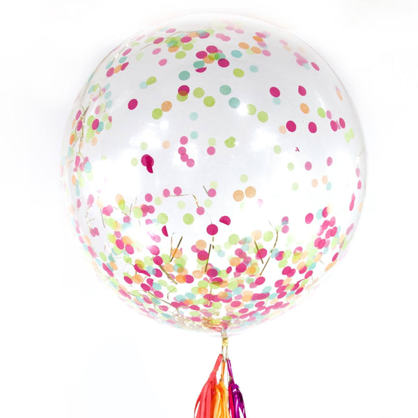 36” Tropical Tango Confetti Balloon, Decorative Balloons, Jamboree 