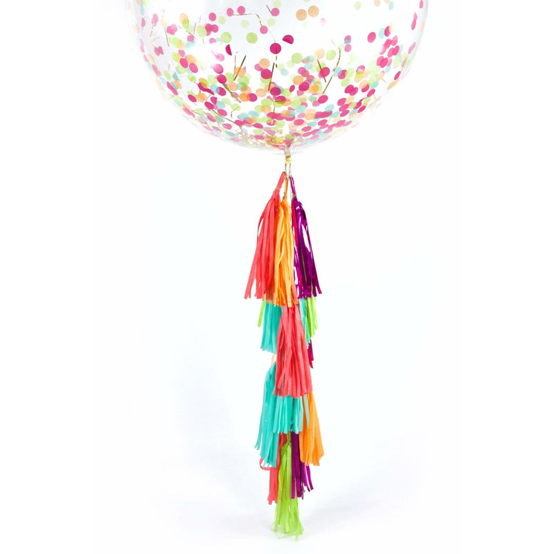 36” Tropical Tango Confetti Balloon, Decorative Balloons, Jamboree 
