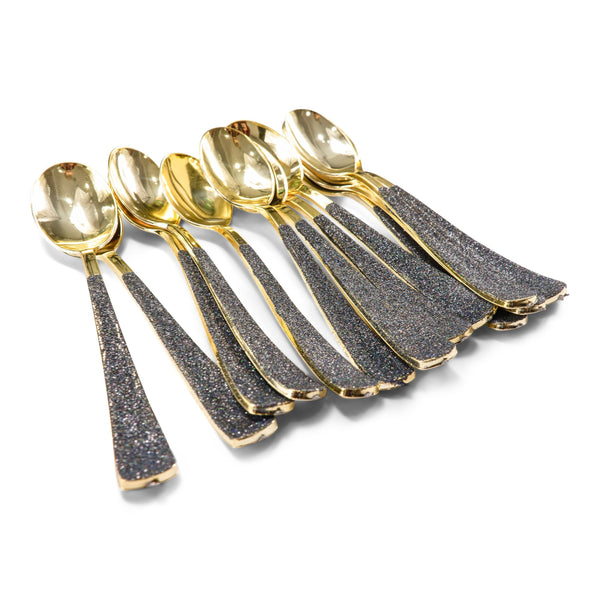 Black Glittered Gold Spoon, , Jamboree 
