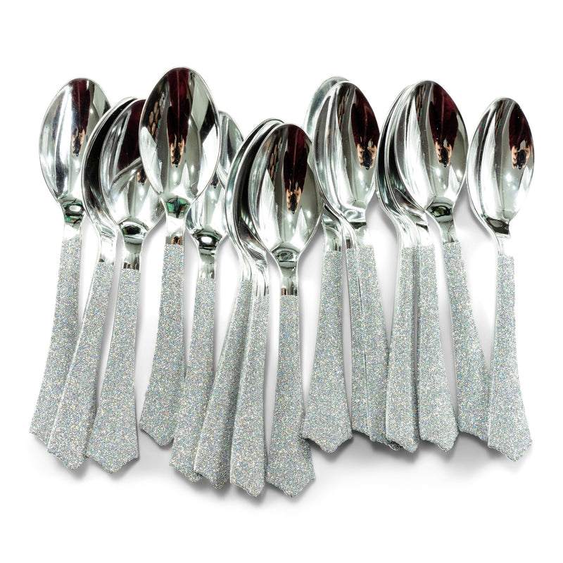 Holographic Glittered Silver Spoon, , Jamboree 