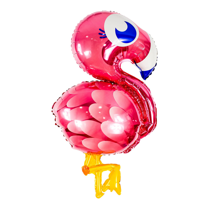 Giant Flamingo Balloon - Hot Pink Yellow - 28" XL Balloon - Tropical Theme Decor, Flamingo Balloons, Summer, Beach, Birthday, Its a Girl, , Jamboree 