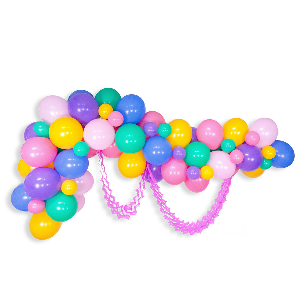 Pastel Rainbow Balloons On Mint Background Stock Photo