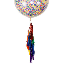 36” Rainbow Confetti Balloon, , Jamboree 