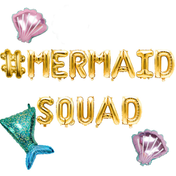 #Mermaid Squad Balloon Banner, , Jamboree 