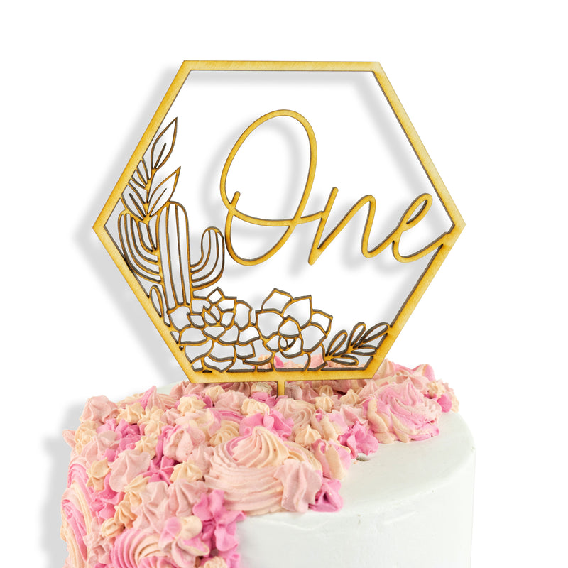 Happy Birthday Cake Topper Set With Pink and Orange Balloons, Gold Happy  Birthday Script Cake Topper 