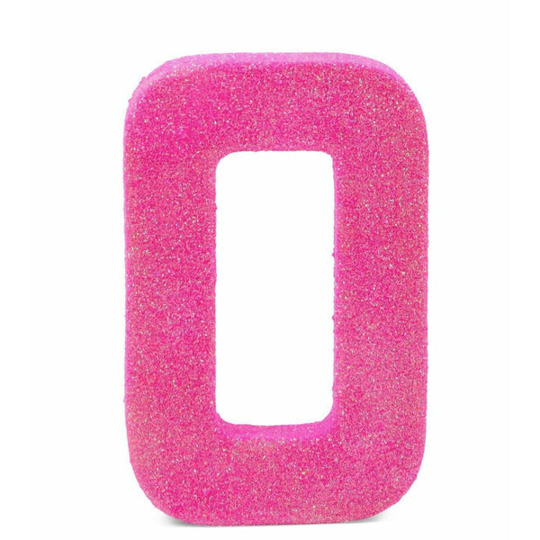 8" Hot Pink Glitter Number 0, Large Glitter Numbers, Jamboree 