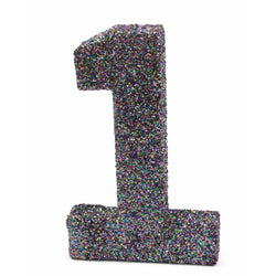 8" Mermaid Sparkle Glitter Number 1, Large Glitter Numbers, Jamboree 