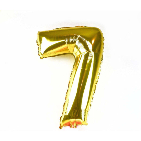 40” Gold Number 7 Balloon, Number Balloons, Jamboree 