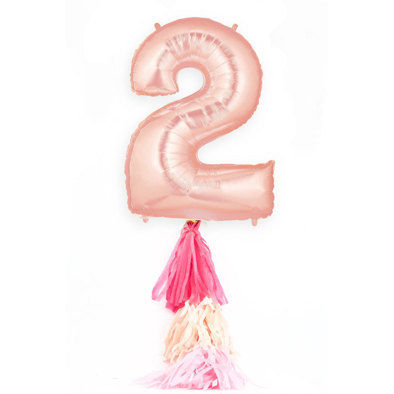 40” Rose Gold Number 2 Balloon, Number Balloons, Jamboree 